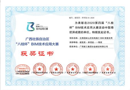 喜訊！公司榮獲“八桂杯”BIM技術(shù)應(yīng)用大賽一等獎