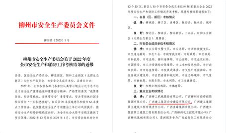 【喜訊】冶建公司2022年度這項(xiàng)工作獲評(píng)優(yōu)秀！